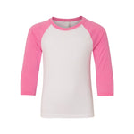 Next Level 3352 Youth CVC Three-Quarter Sleeve Raglan T-Shirt
