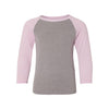 Next Level 3352 Youth CVC Three-Quarter Sleeve Raglan T-Shirt