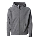 Independent Trading Co PRM15YSBZ Youth Lightweight Special Blend Raglan Zip Hood