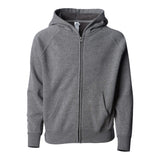 Independent Trading Co PRM15YSBZ Youth Lightweight Special Blend Raglan Zip Hood
