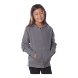 Independent Trading Co PRM15YSBZ Youth Lightweight Special Blend Raglan Zip Hood