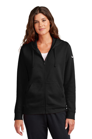 Nike NKFD9890 Women's Club Fleece Sleeve Swoosh Full-Zip Hoodie - 