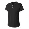 A4 NW3143 Womens 2-Button Tek Henley