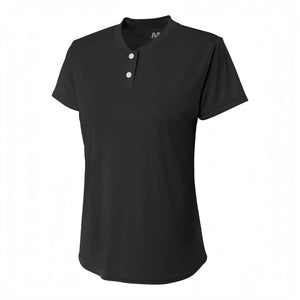 A4 NW3143 Womens 2-Button Tek Henley - 