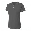 A4 NW3143 Womens 2-Button Tek Henley
