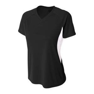 A4 NW3223 Women's Color Block Performance V-Neck - 
