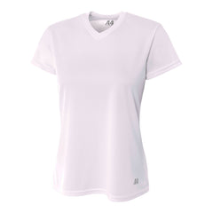 A4 NW3254 Women's Short Sleeve V-Neck Birds Eye Mesh Tee - 