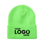 Custom Embroidered Unbranded Long Knit Beanie with Logo