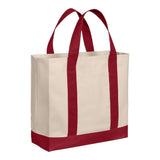 Port Authority BG429 Cotton Canvas Two-Tone Tote