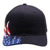 PitBull PB208F 6 Panel USA Flag Flame Visor Hat
