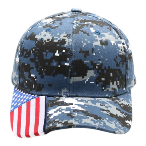 PitBull PB208 6 Panel USA Flag Visor Hat