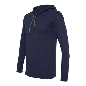 Gildan 987 Men's Softstyle Lightweight Hooded Long Sleeve T-Shirt - 