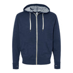 Independent Trading Co PRM90HTZ Unisex Heathered French Terry Full-Zip Hooded Sweatshirt