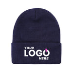 Custom Embroidered Unbranded Long Knit Beanie with Logo