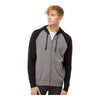 Independent Trading Co PRM33SBZ Unisex Special Blend Raglan Full-Zip Hooded Sweatshirt