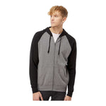 Independent Trading Co PRM33SBZ Unisex Special Blend Raglan Full-Zip Hooded Sweatshirt
