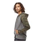 Independent Trading Co PRM33SBZ Unisex Special Blend Raglan Full-Zip Hooded Sweatshirt