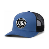 Custom Embroidered Pacific Headwear 104C Trucker Snapback Cap - Flat Embroidery