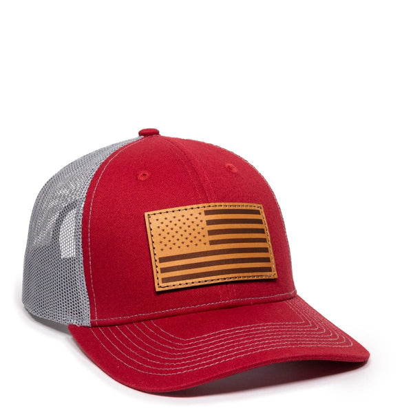 Outdoor Cap USA771 American Flag Leather Patch