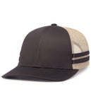 Pacific Headwear P115 Low-Profile Stripe Trucker Cap