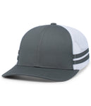 Pacific Headwear P115 Low-Profile Stripe Trucker Cap