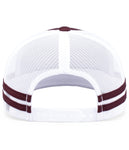 Pacific Headwear P115 Low-Profile Stripe Trucker Cap