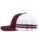 Pacific Headwear P115 Low-Profile Stripe Trucker Cap