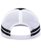 Pacific Headwear P115 Low-Profile Stripe Trucker Cap