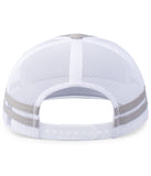 Pacific Headwear P115 Low-Profile Stripe Trucker Cap