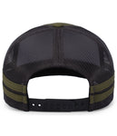 Pacific Headwear P115 Low-Profile Stripe Trucker Cap