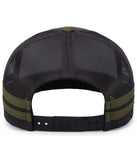 Pacific Headwear P115 Low-Profile Stripe Trucker Cap