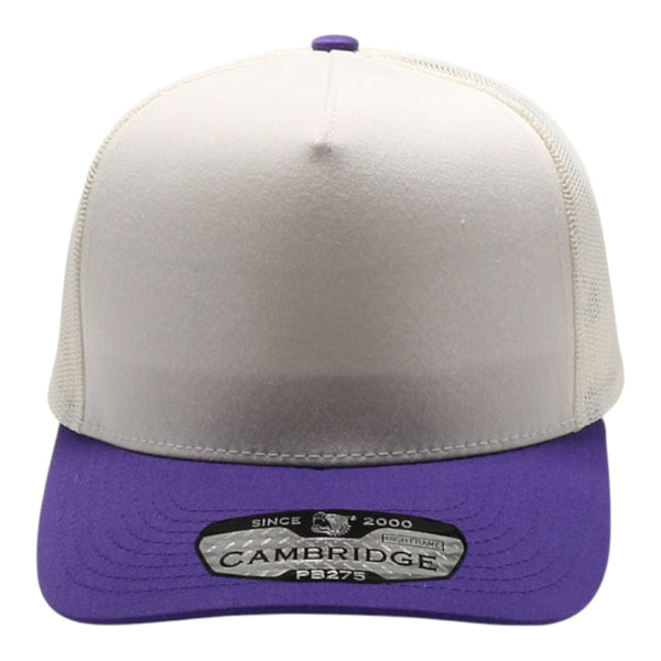 PitBull PB275 5 Panel High Frame Cream Two-Tone Meshback Cap