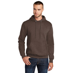 Port & Company PC78H Core Fleece Pullover Hooded Sweatshirt - Heather Dark Chocolate Brown - 