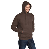 Port & Company PC78H Core Fleece Pullover Hooded Sweatshirt - Heather Dark Chocolate Brown