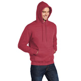 Port & Company PC78H Core Fleece Pullover Hooded Sweatshirt - Heather Red