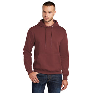 Port & Company PC78H Core Fleece Pullover Hooded Sweatshirt - Maroon - 