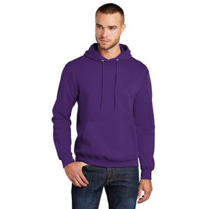 Port & Company PC78H Core Fleece Pullover Hooded Sweatshirt - Team Purple - 