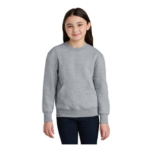 Port & Company PC78YPKT Youth Core Fleece Crewneck Pocket Sweatshirt - 