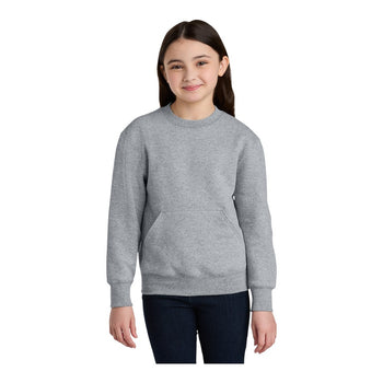 Port & Company PC78YPKT Youth Core Fleece Crewneck Pocket Sweatshirt