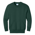Port & Company PC78YPKT Youth Core Fleece Crewneck Pocket Sweatshirt
