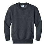 Port & Company PC78YPKT Youth Core Fleece Crewneck Pocket Sweatshirt