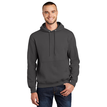 Port & Company PC90H Essential Fleece Pullover Hooded Sweatshirt - Charcoal