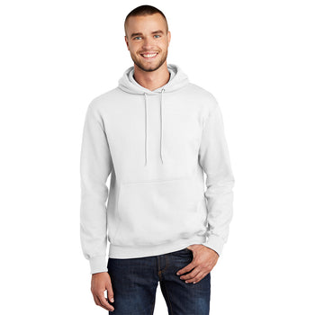 Port & Company PC90H Essential Fleece Pullover Hooded Sweatshirt - White