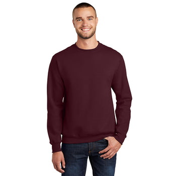 Port & Company PC90 Essential Fleece Crewneck Sweatshirt - Maroon