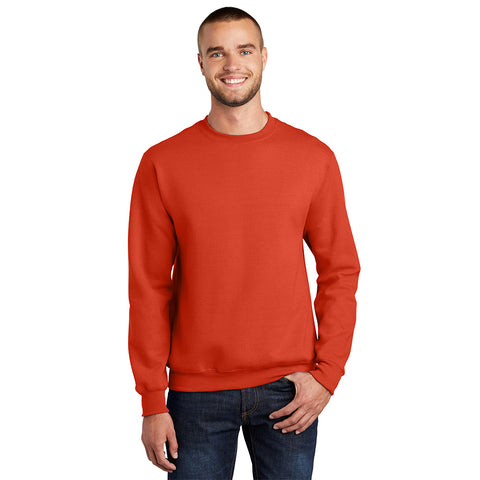 Port & Company PC90 Essential Fleece Crewneck Sweatshirt - Orange