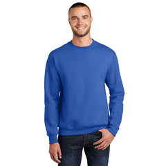 Port & Company PC90 Essential Fleece Crewneck Sweatshirt - Royal - 