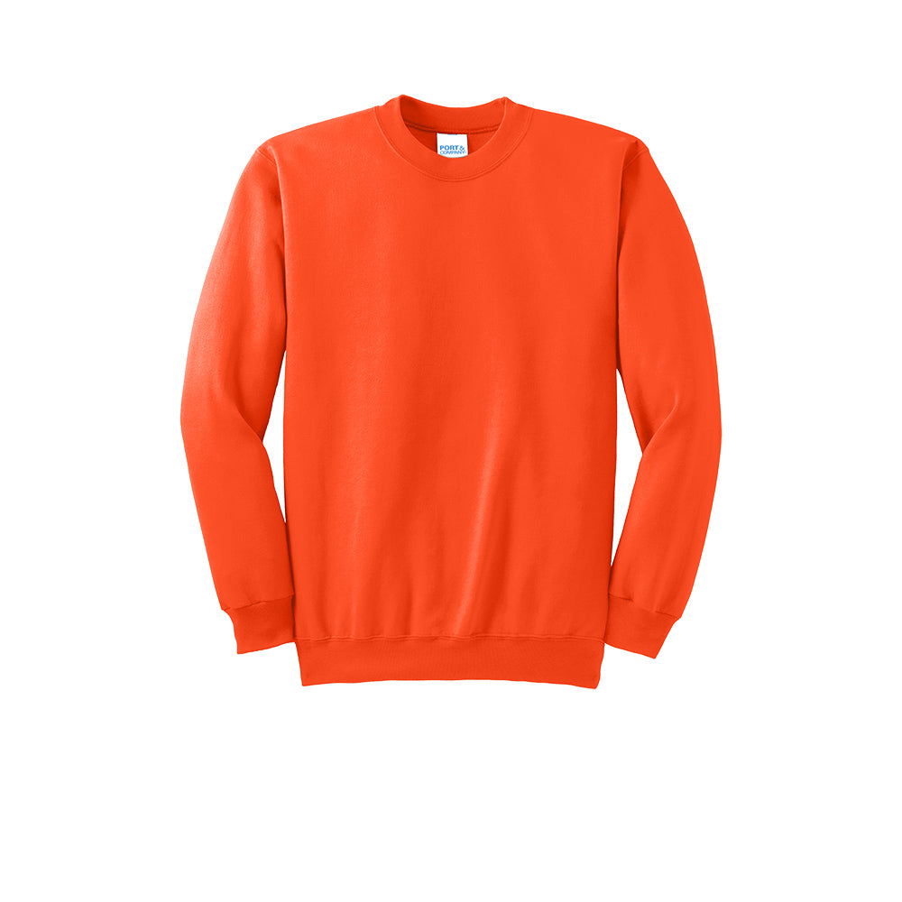 Port & Company PC90 Essential Fleece Crewneck Sweatshirt - Safety Oran ...