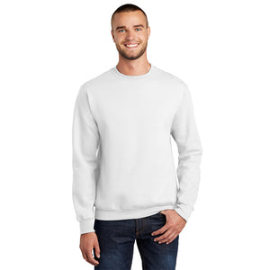 Port & Company PC90 Essential Fleece Crewneck Sweatshirt - White - 