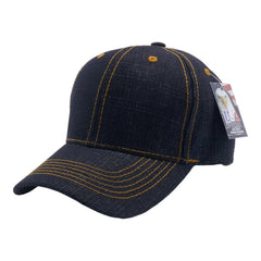 Pit Bull PB128D Hook and Loop Backstrap Denim Curved Baseball Cap - 