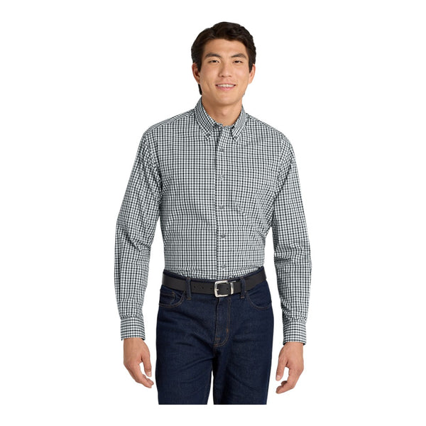 Port Authority S654 Long Sleeve Gingham Easy Care Shirt